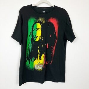 Bob Marley Graphic Band Tee Short Sleeve Black Size Large
